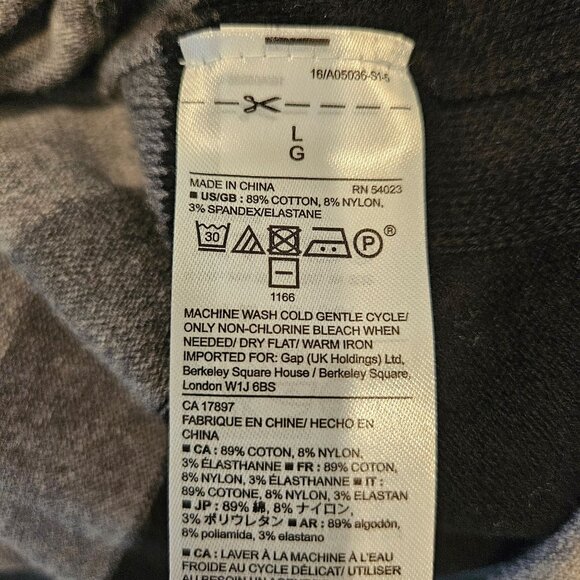 Gap sweater Sweater Mens L Grey Black stretch striped Career Office warm beach - Picture 9 of 10